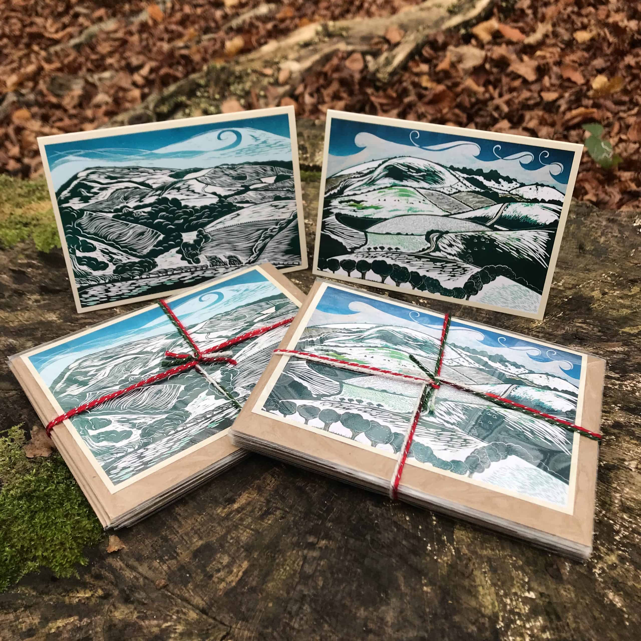 WINTER CARD PACK - 8 SNOWY CARDS